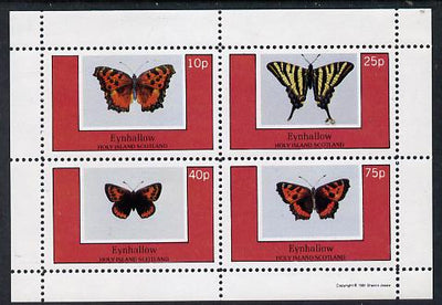 Eynhallow 1981 Butterflies perf set of 4 values unmounted mint