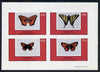 Eynhallow 1981 Butterflies imperf set of 4 values unmounted mint