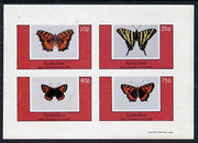 Eynhallow 1981 Butterflies imperf set of 4 values unmounted mint