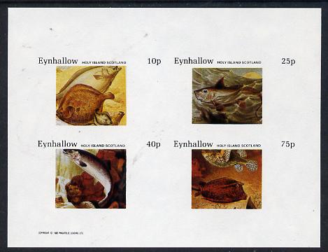 Eynhallow 1982 Fish #04 imperf,set of 4 values (10p to 75p) unmounted mint