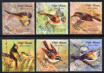 Vietnam 2002 Birds perf set of 6 overprinted SPECIMEN, only 200 sets produced, unmounted mint as SG 2477-82