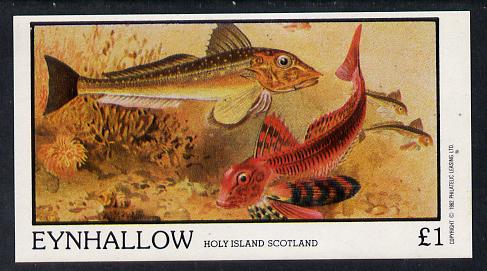 Eynhallow 1982 Fish #04 imperf souvenir sheet (£1 value) unmounted mint