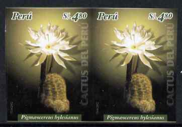 Peru 2004 Cacti 6s80 Pymaeocereus bylesianus imperf pair unmounted mint as SG2203