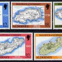 Guernsey - Alderney 1989 250th Anniversary of Survey perf set of 5 unmounted mint SG A37-41