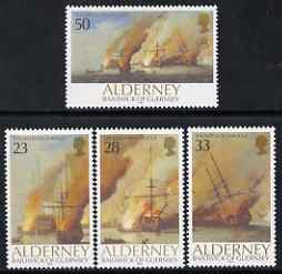Guernsey - Alderney 1992 300th Anniversary of Battle of La Hogue perf set of 4 unmounted mint SG A52-55