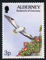 Guernsey - Alderney 1994-98 Flora & Fauna Defs 3p Fulmar & Fig unmounted mint SG A62