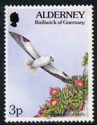 Guernsey - Alderney 1994-98 Flora & Fauna Defs 3p Fulmar & Fig unmounted mint SG A62
