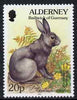 Guernsey - Alderney 1994-98 Flora & Fauna Defs 20p Rabbit & Buttercup unmounted mint SG A71