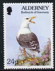 Guernsey - Alderney 1994-98 Flora & Fauna Defs 24p Gull & Sand Crocus unmounted mint SG A72
