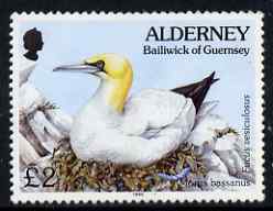 Guernsey - Alderney 1994-98 Flora & Fauna Defs £2 Gannet & Seaweed unmounted mint SG A77