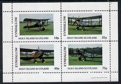 Eynhallow 1981 Bi-Planes #2 perf,set of 4 values (10p to 75p) unmounted mint
