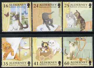 Guernsey - Alderney 1996 Cats perf set of 6 unmounted mint SG A89-92
