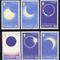 Guernsey - Alderney 1999 Total Eclipse of the Sun perf set of 6 unmounted mint SG A125-30
