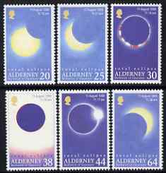 Guernsey - Alderney 1999 Total Eclipse of the Sun perf set of 6 unmounted mint SG A125-30