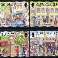 Guernsey - Alderney 1998 Garrison Island (2nd series) perf set of 8 (4 se-tenant pairs) unmounted mint, SG A116-23