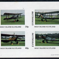 Eynhallow 1981 Bi-Planes #2 imperf,set of 4 values (10p to 75p) unmounted mint
