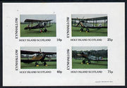 Eynhallow 1981 Bi-Planes #2 imperf,set of 4 values (10p to 75p) unmounted mint