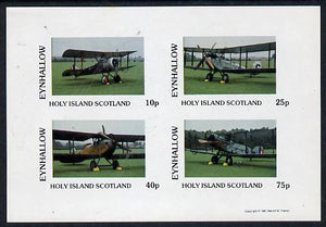 Eynhallow 1981 Bi-Planes #2 imperf,set of 4 values (10p to 75p) unmounted mint