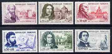 France 1960 Red Cross Fund - Celebrities perf set of 6 unmounted mint SG1488-93