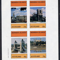 Bernera 1982 London Landmarks imperf,set of 4 values (10p to 75p) unmounted mint