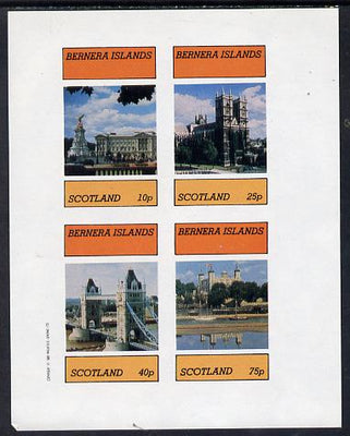 Bernera 1982 London Landmarks imperf,set of 4 values (10p to 75p) unmounted mint
