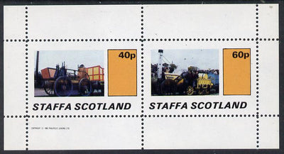 Staffa 1982 Early Steam Locos perf,set of 2 values (40p & 60p) unmounted mint