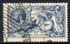 Great Britain 1918-19 Bradbury Wilkinson 10s Seahorse with light parcel cancel, fairly well centred with mainly fine perfs, SG417
