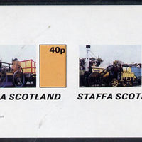Staffa 1982 Early Steam Locos imperf,set of 2 values (40p & 60p) unmounted mint