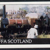 Staffa 1982 Early Steam Locos imperf souvenir sheet (£1 value) unmounted mint