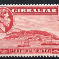 Gibraltar 1938-51 KG6 1.5d carmine Perf 14 unmounted mint, SG 123