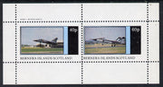 Bernera 1982 Military Jets perf,set of 2 values (40p & 60p) unmounted mint