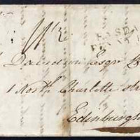 Great Britain 1827 prestamp entire from Easdale Island to Edinburgh with Easdale PENNY POST postmark and OBAN cds on reverse