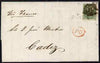 Great Britain 1857 entire to Cadiz bearing 1s green, SG72