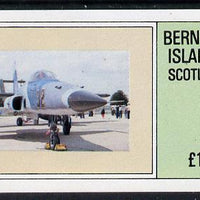 Bernera 1982 Military Jets imperf souvenir sheet (£1 value) unmounted mint