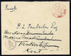 Great Britain 1946 cover to Surrey re-directed to Kent with King George VI monogram and London SW1 Official Paid cds