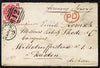 Great Britain 1872 cover to Dresden bearing 3d plate 7 (SG 102)