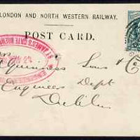 Great Britain 1904 London & North Western Railway card to St James Gate Brewery, Dublin