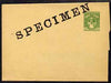 Zanzibar 1899 1a postal stationery wrapper opt’d SPECIMEN, fine