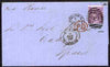 Great Britain 1869 6d pl.8 on entire to Cadiz nicely tied, SG108/9