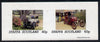 Staffa 1981 Vintage Cars #1 imperf,set of 2 values (Motorbike & Petrol pump in background) unmounted mint