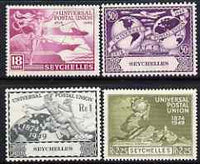 Seychelles 1949 KG6 75th Anniversary of Universal Postal Union set of 4 mounted mint, SG 154-57