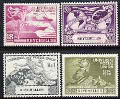Seychelles 1949 KG6 75th Anniversary of Universal Postal Union set of 4 mounted mint, SG 154-57