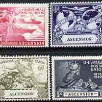 Ascension 1949 KG6 75th Anniversary of Universal Postal Union set of 4 mounted mint, SG52-55