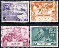 St Lucia 1949 KG6 75th Anniversary of Universal Postal Union set of 4 mounted mint, SG 160-63