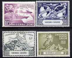 Sierra Leone 1949 KG6 75th Anniversary of Universal Postal Union set of 4 mounted mint, SG 205-208