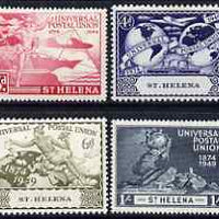 St Helena 1949 KG6 75th Anniversary of Universal Postal Union set of 4 mounted mint, SG 145-48