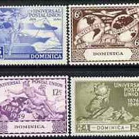 Dominica 1949 KG6 75th Anniversary of Universal Postal Union set of 4 mounted mint, SG114-17