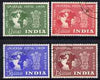 India 1949 KG6 75th Anniversary of Universal Postal Union set of 4 cds used SG 325-8