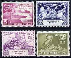 Trinidad & Tobago 1949 KG6 75th Anniversary of Universal Postal Union set of 4 mounted mint, SG 261-4