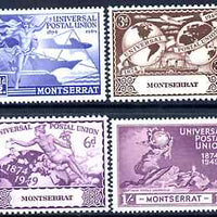 Montserrat 1949 KG6 75th Anniversary of Universal Postal Union set of 4 mounted mint, SG 117-20